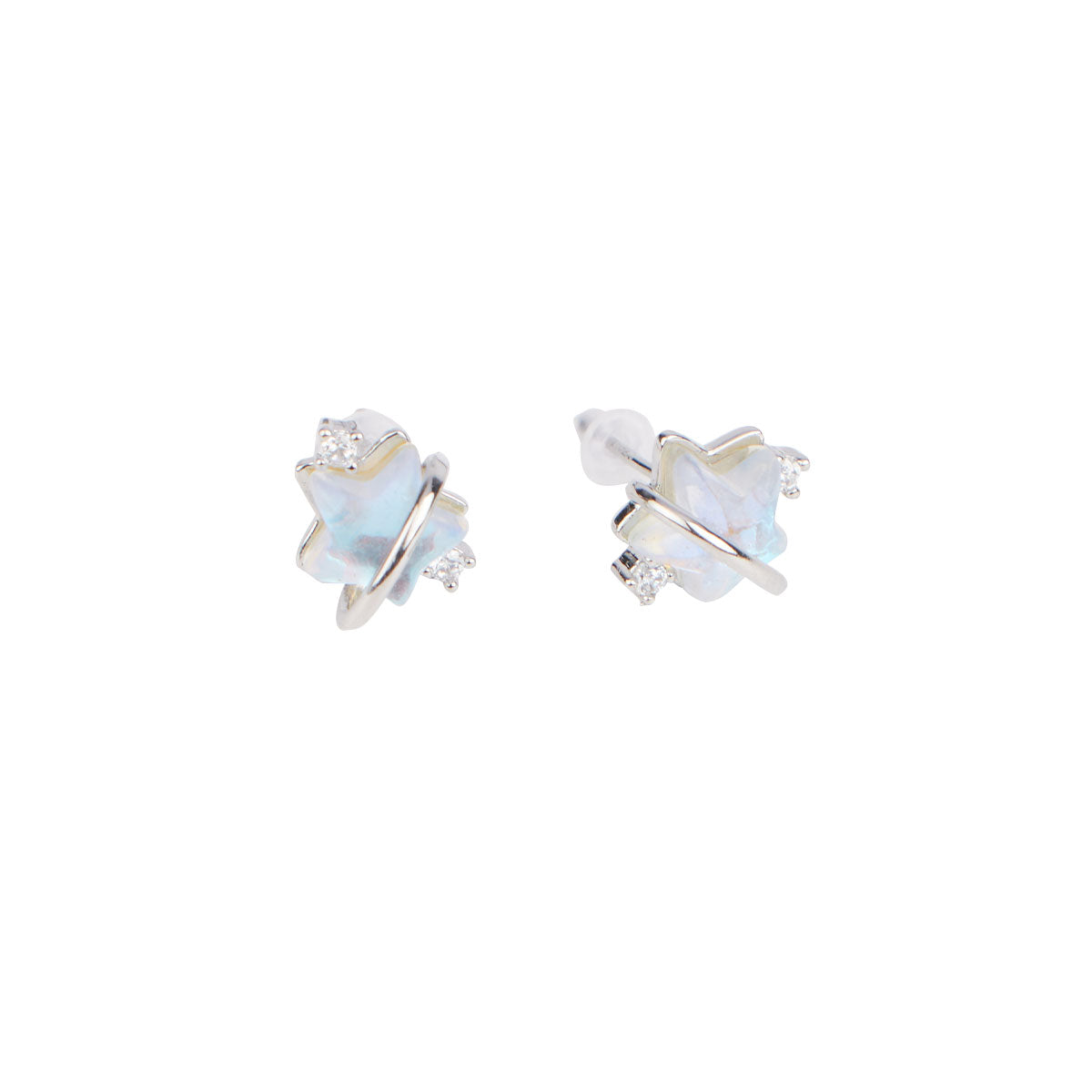 Iridescent Star Earrings