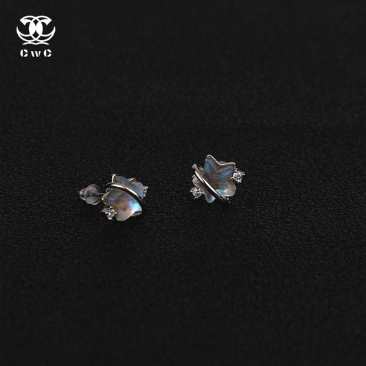 Iridescent Star Earrings