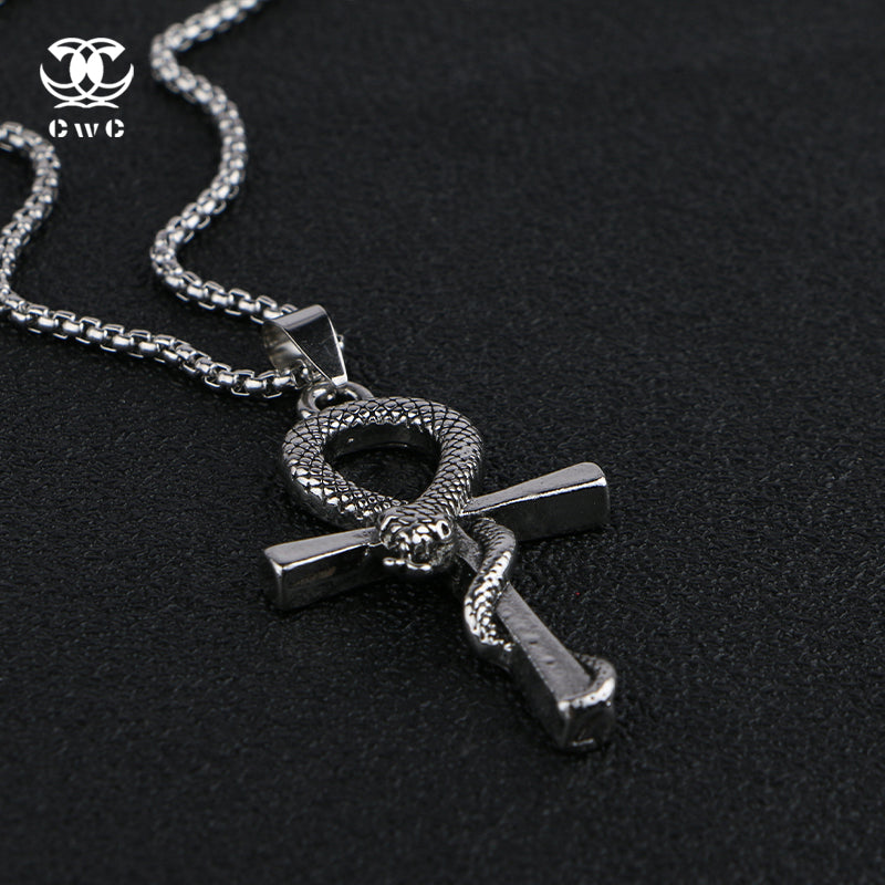 Ouroboros Ankh Necklace