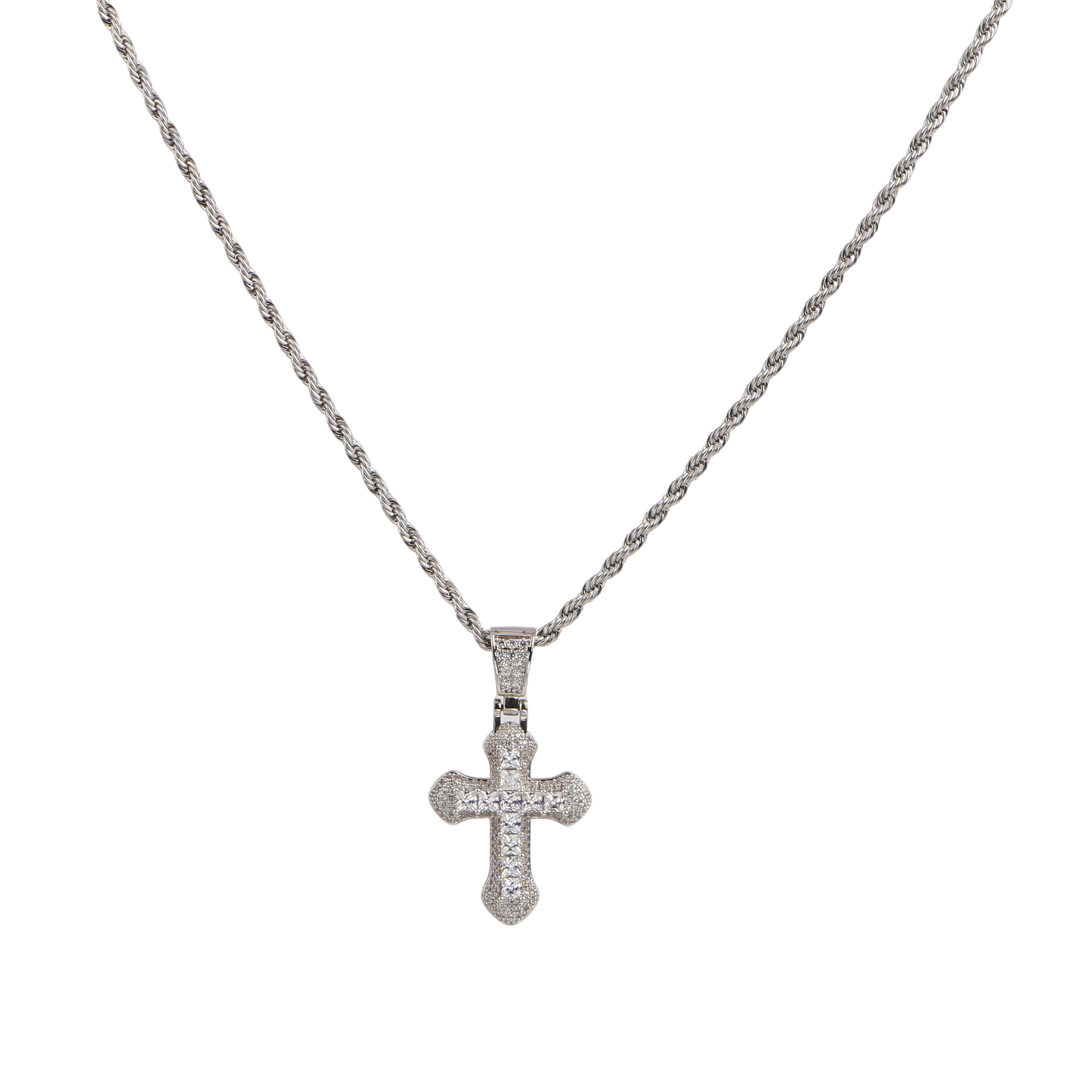 Radiant Cross Pendant Necklace