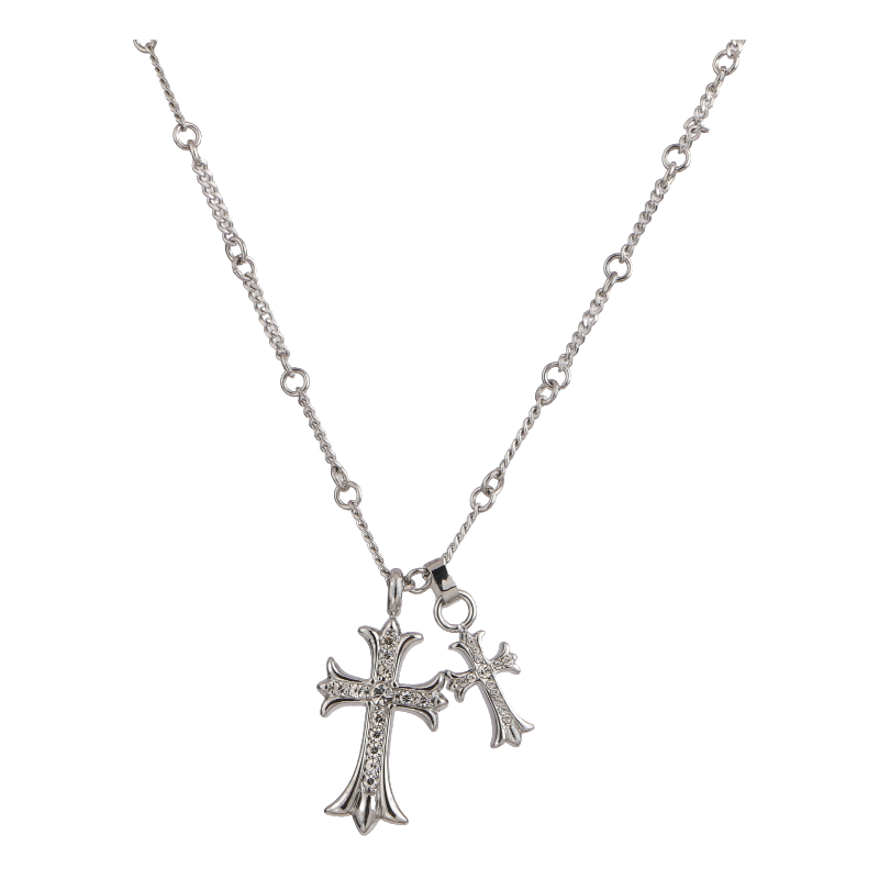Dual Cross Pendant Necklace