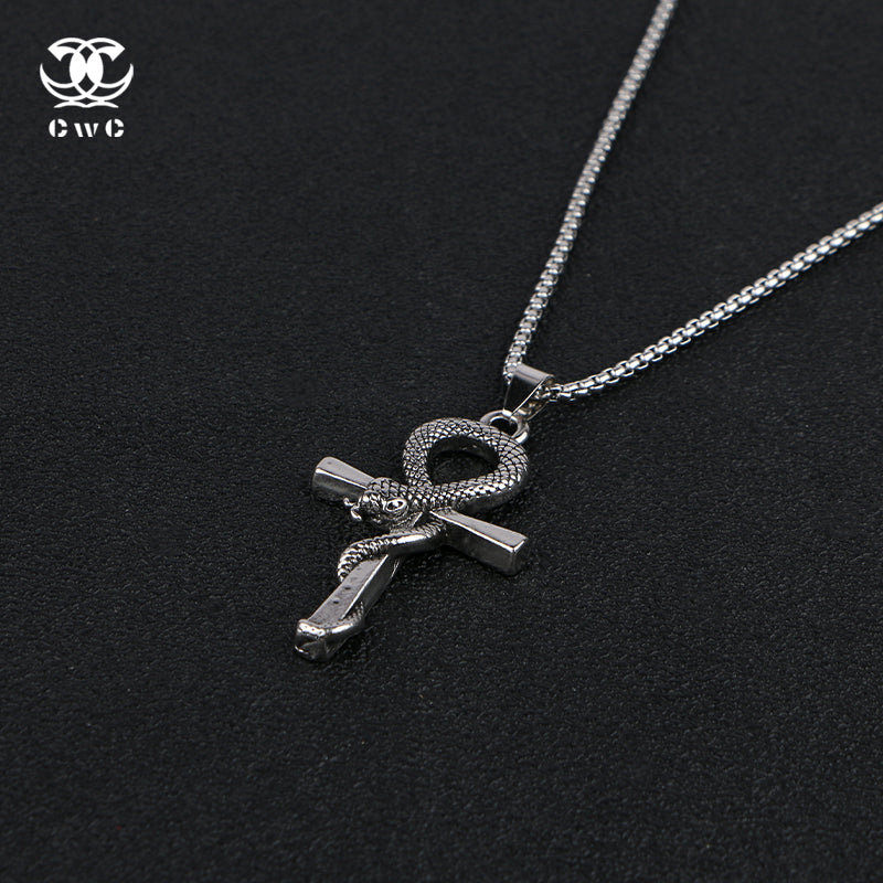 Ouroboros Ankh Necklace