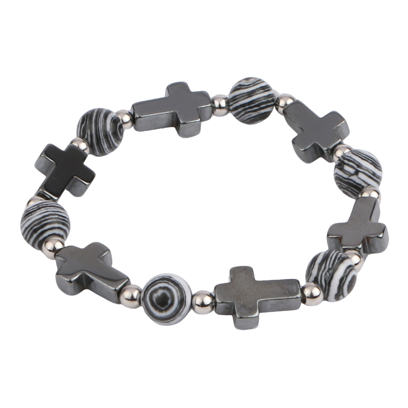 Eclipse Cross Bead Bracelet
