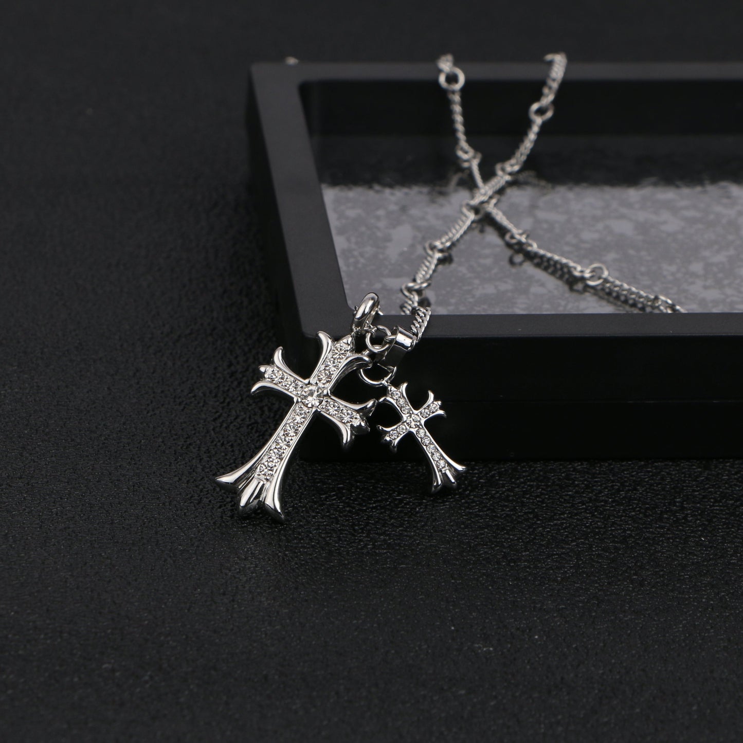 Dual Cross Pendant Necklace