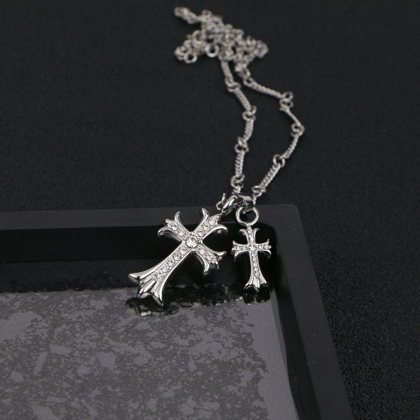 Dual Cross Pendant Necklace