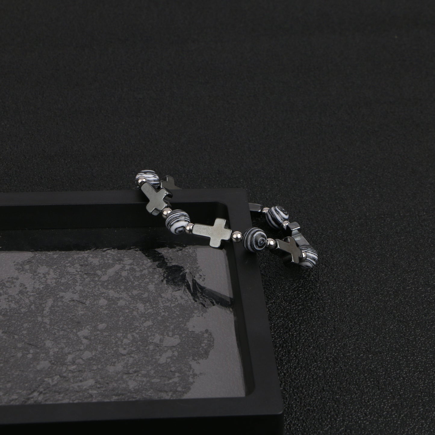 Eclipse Cross Bead Bracelet