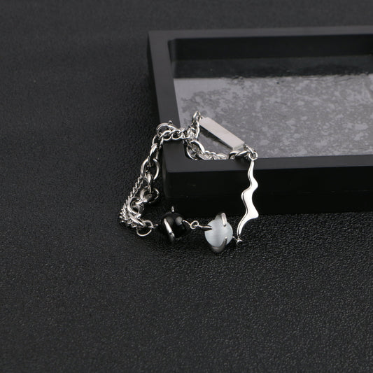 Yin-Yang Wave Bracelet