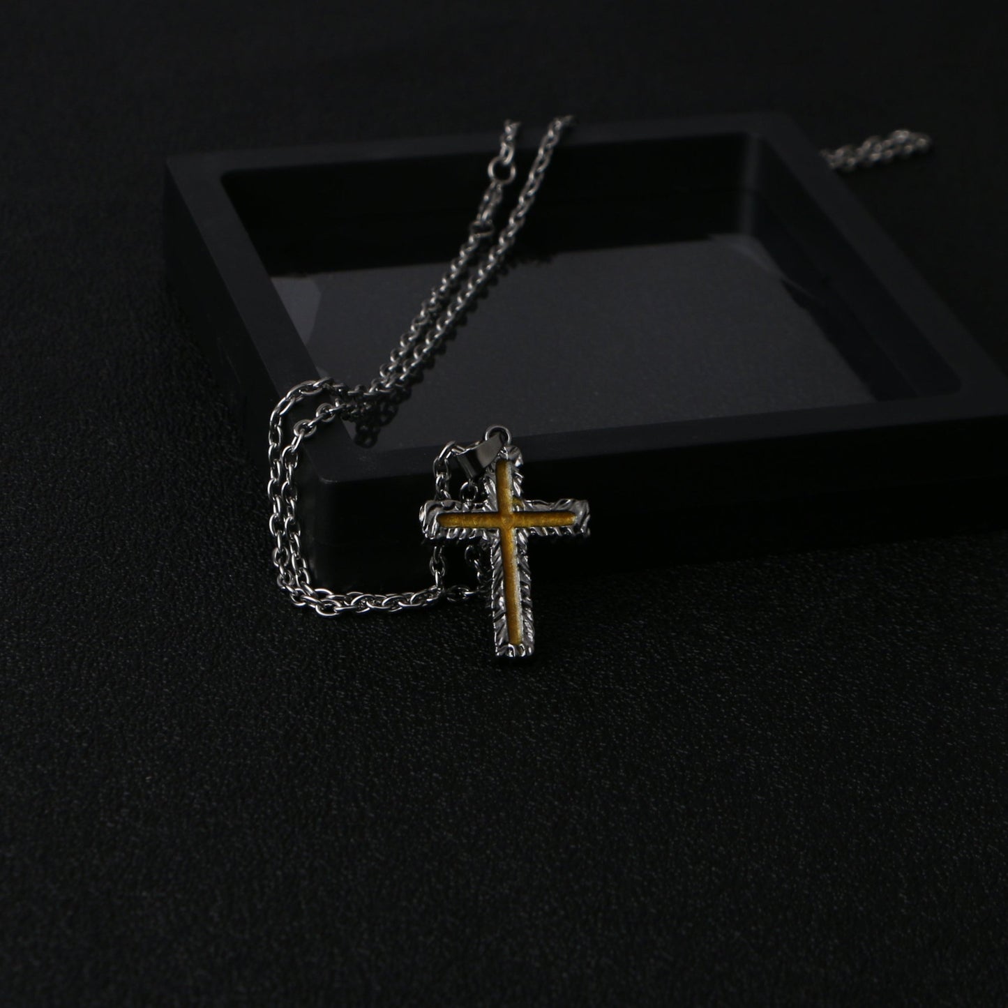 Golden Cross Pendant Necklace