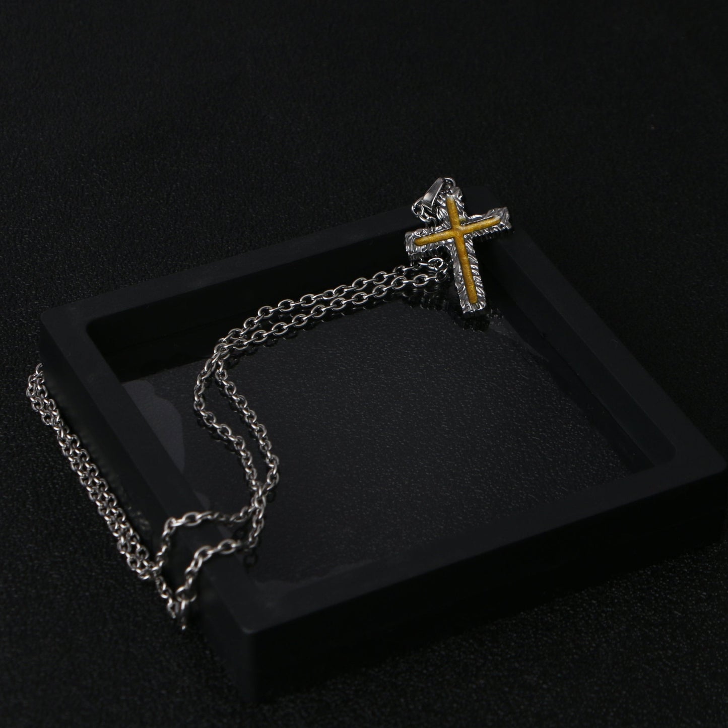 Golden Cross Pendant Necklace