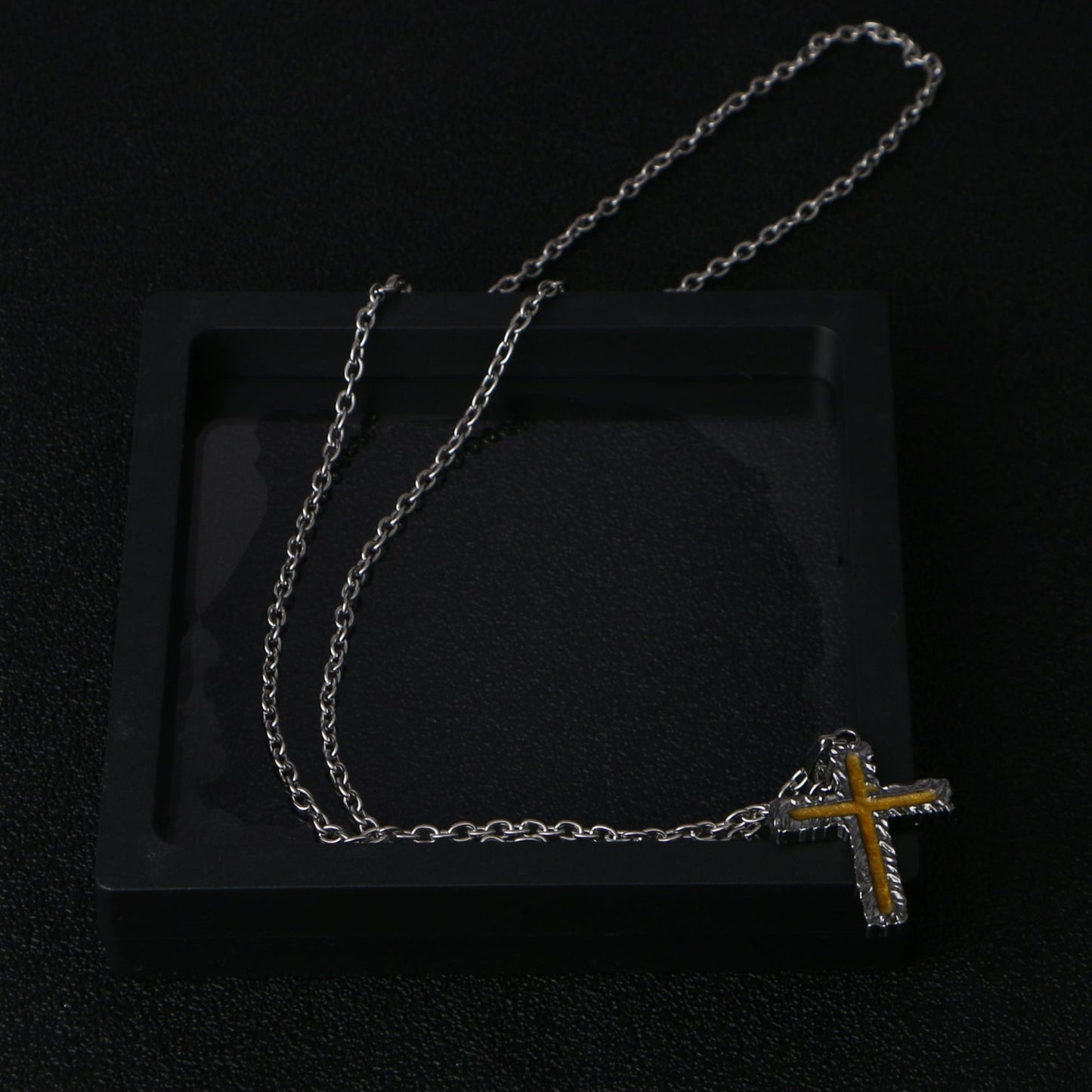 Golden Cross Pendant Necklace
