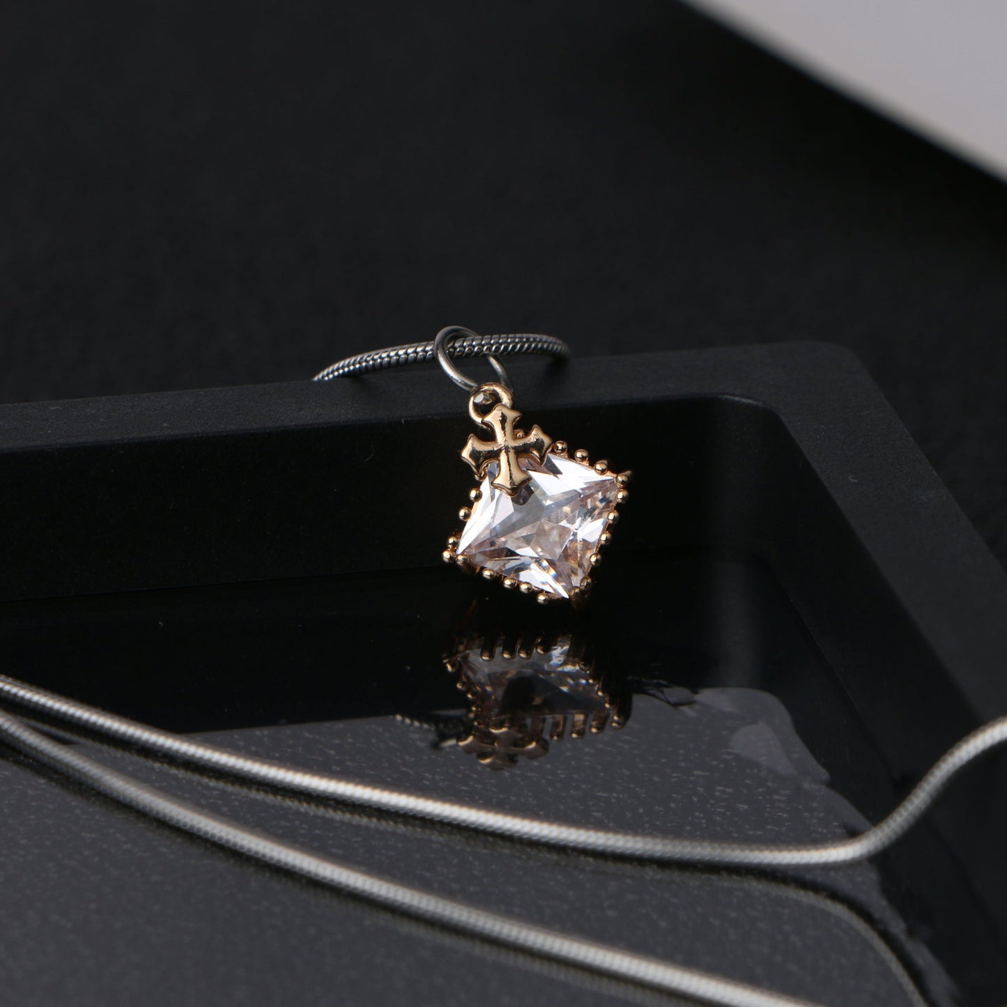 Radiant Cross Diamond Pendant