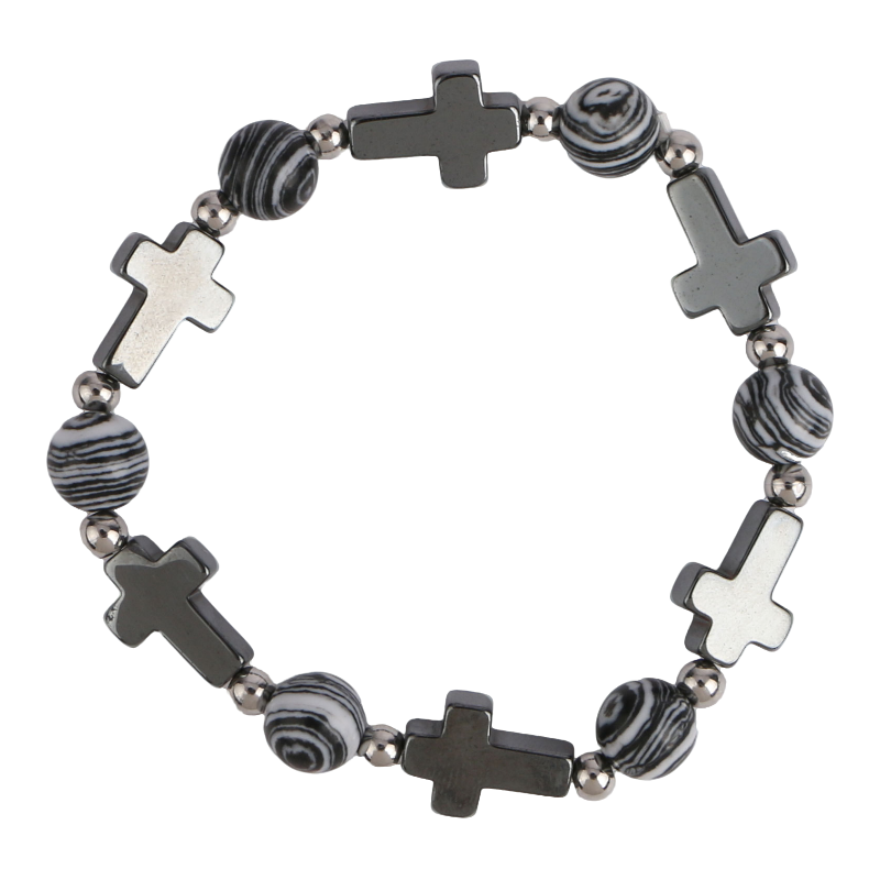 Eclipse Cross Bead Bracelet