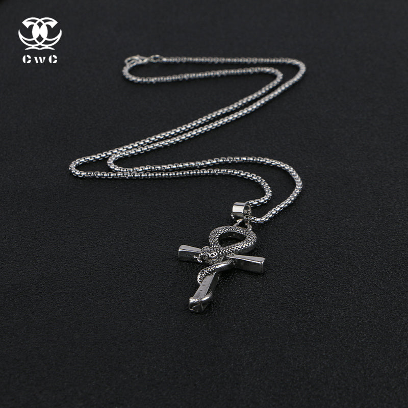 Ouroboros Ankh Necklace