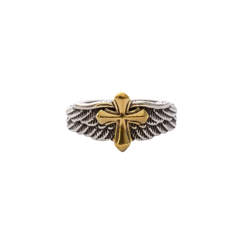 Golden Cross Wing Ring