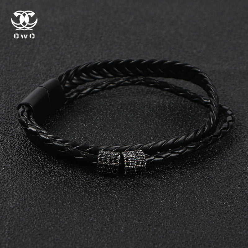 Obsidian Twist Bracelet
