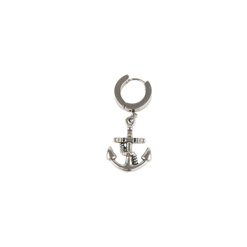 Anchor Charm Huggie Earring