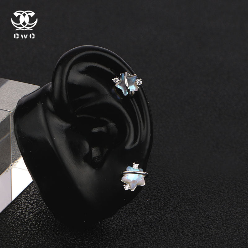 Iridescent Star Earrings