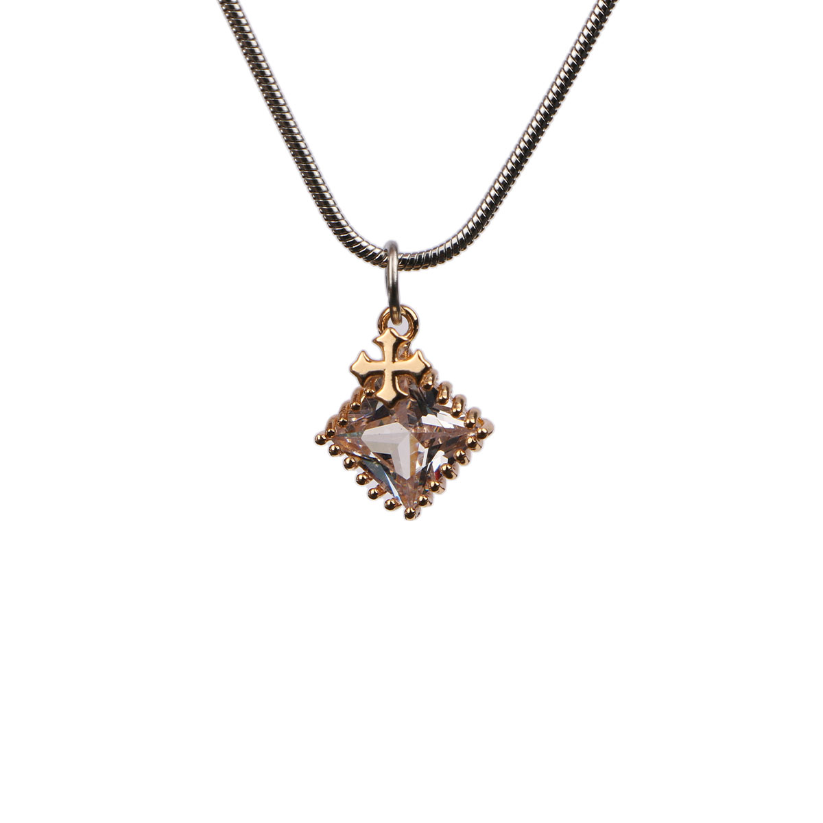 Radiant Cross Diamond Pendant