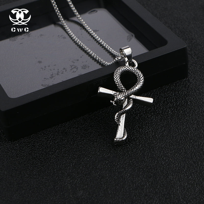 Ouroboros Ankh Necklace