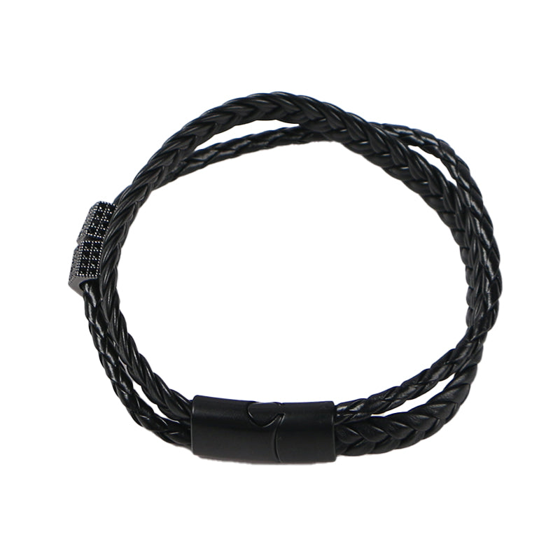Obsidian Twist Bracelet