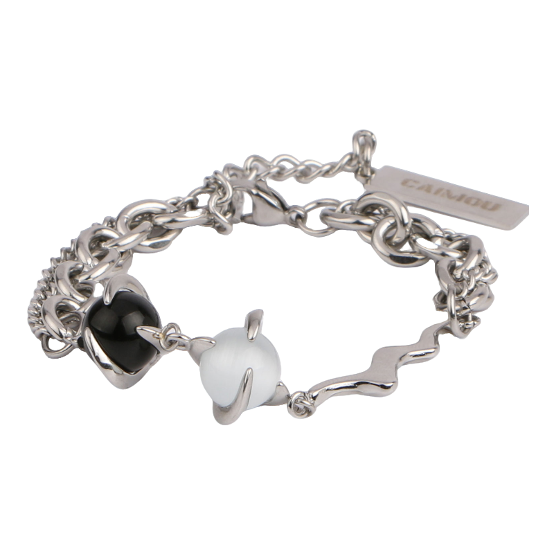 Yin-Yang Wave Bracelet