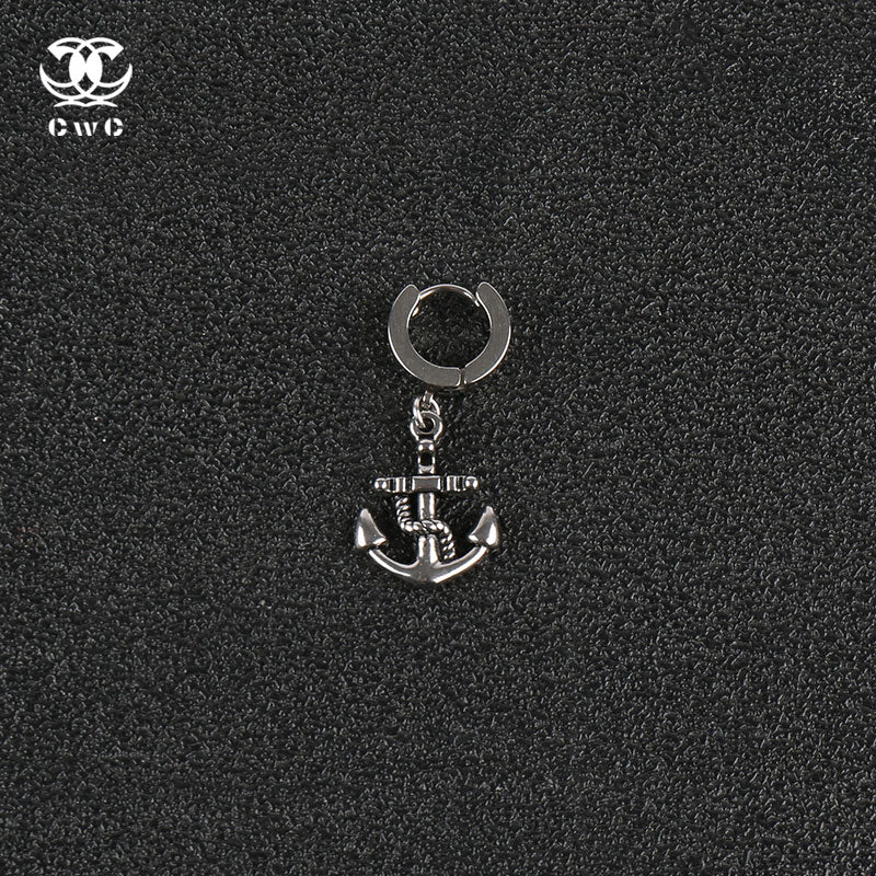 Anchor Charm Huggie Earring