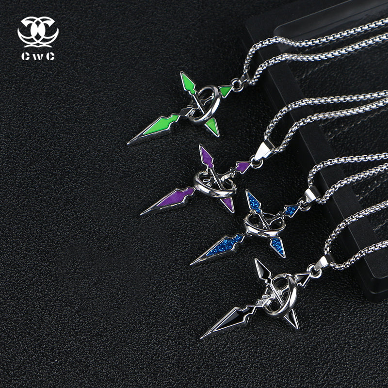 Neon Shuriken Pendant