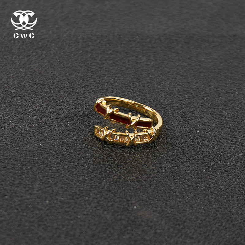 Crimson Crossfire Ring