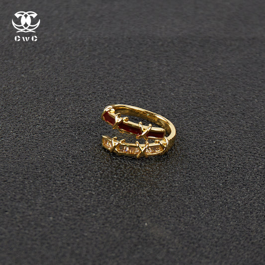 Crimson Crossfire Ring