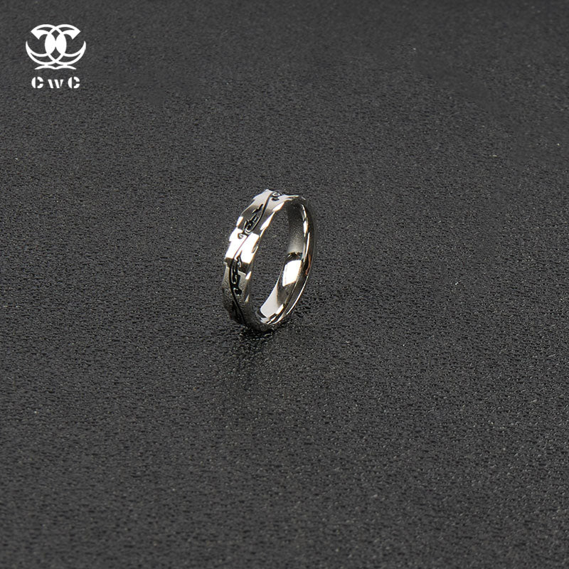 Faceted Tribal Pattern Ring