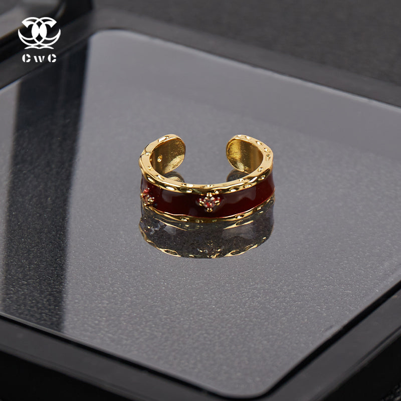 Golden Rouge Blossom Ring