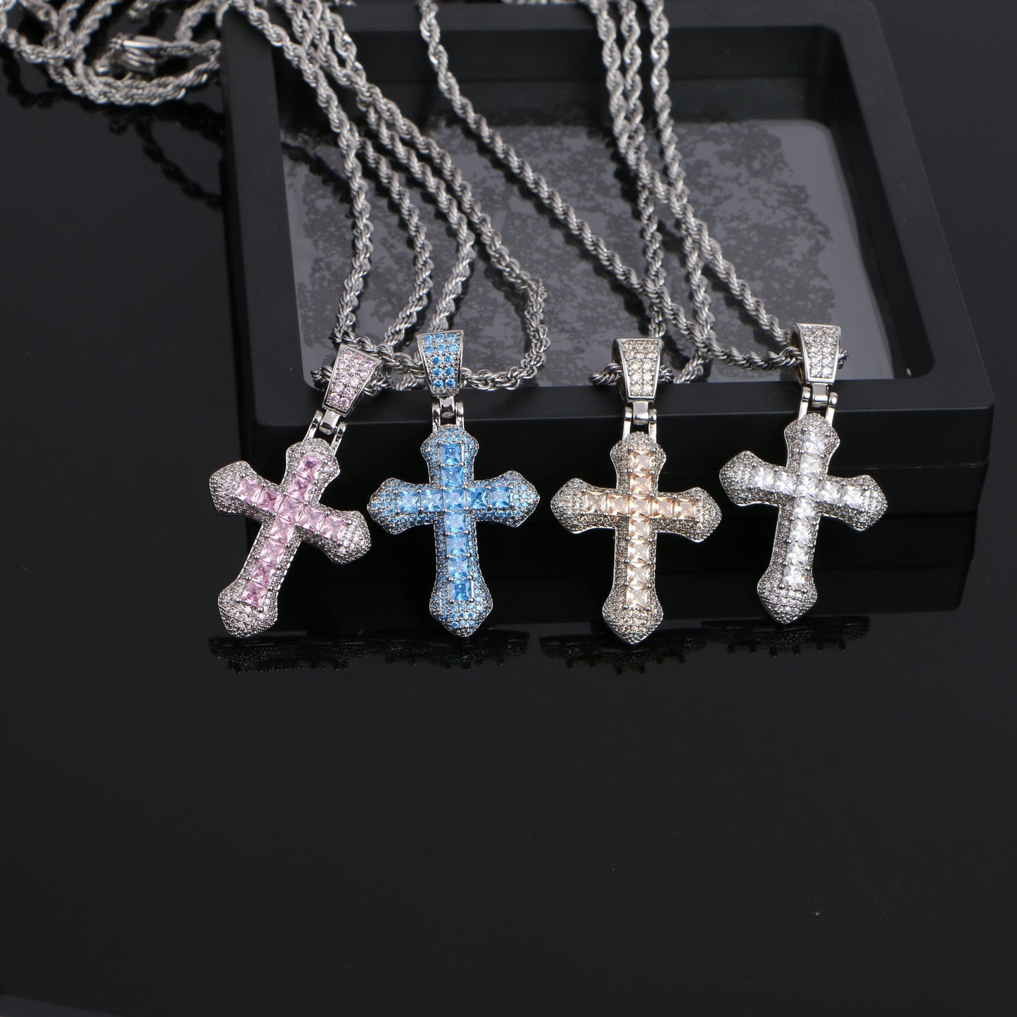 Radiant Cross Pendant Necklace