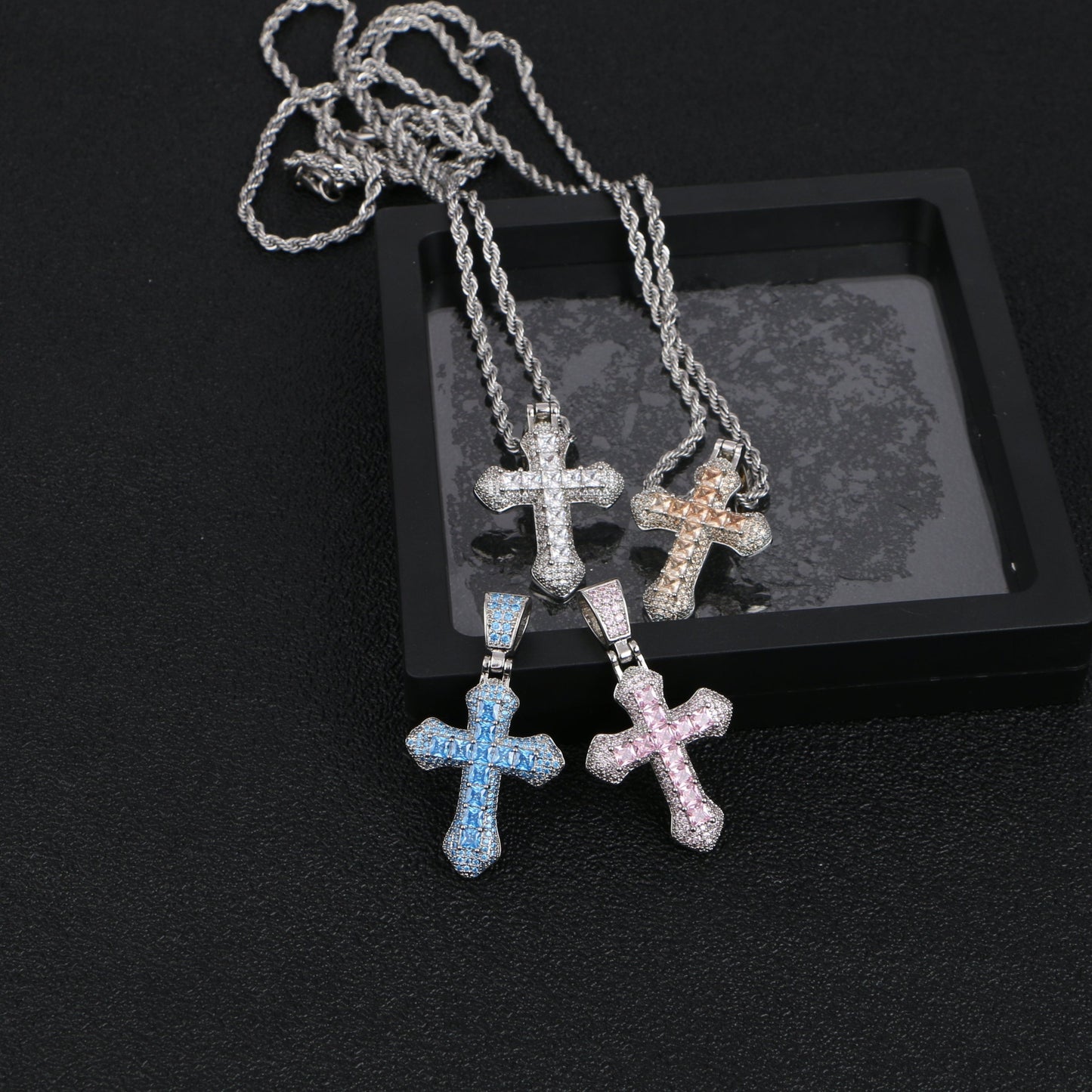 Radiant Cross Pendant Necklace