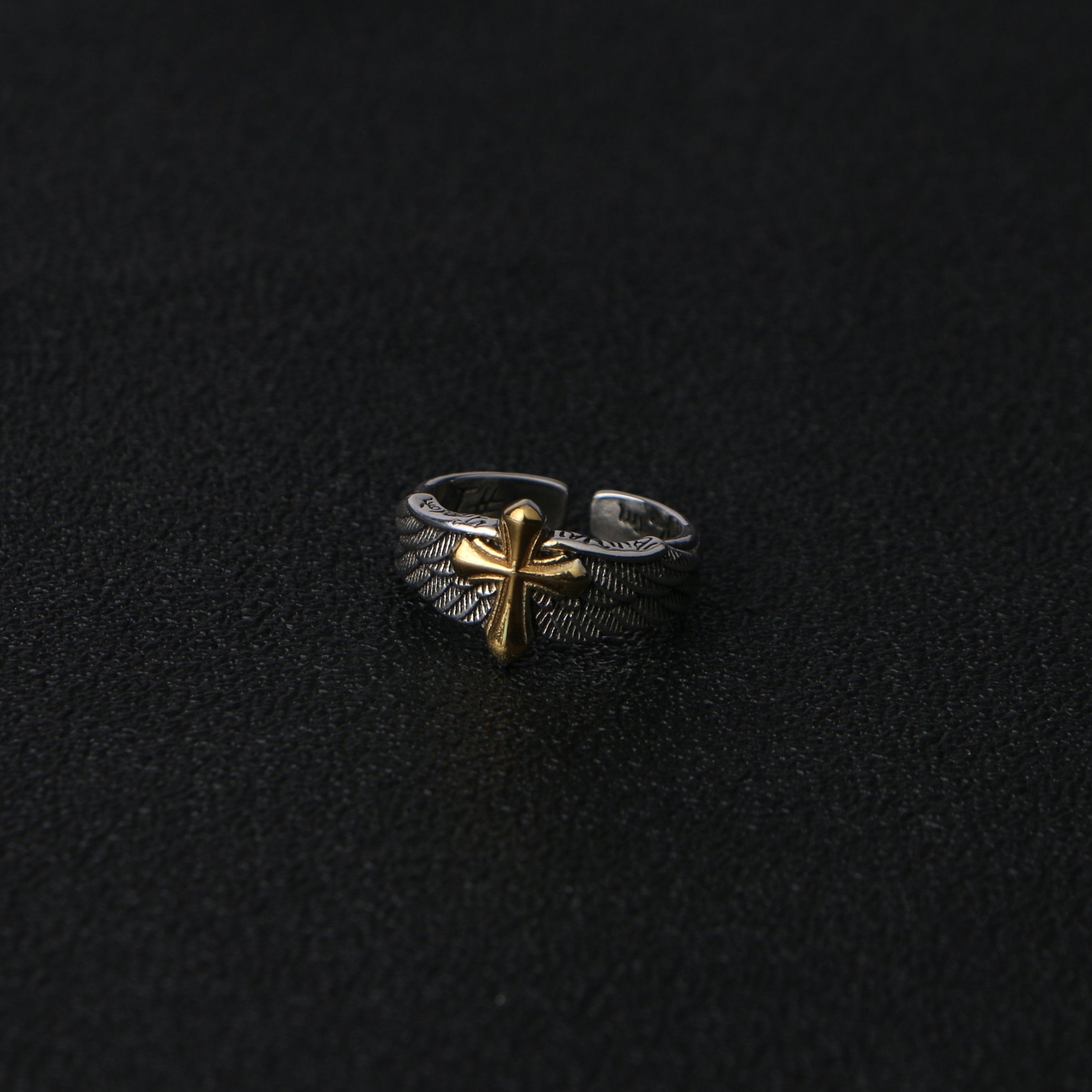 Golden Cross Wing Ring – CwC Jewelry