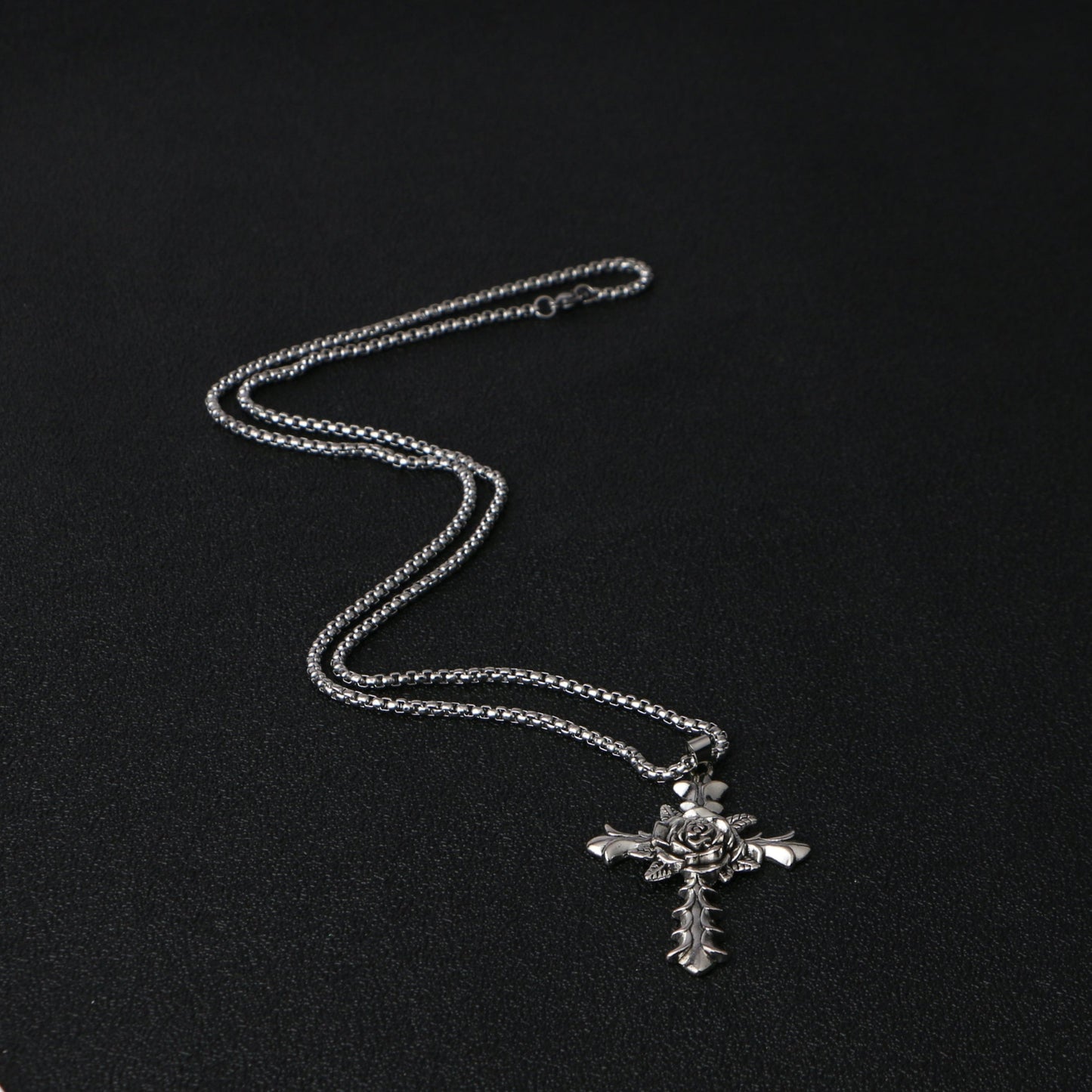 Rose Thorn Cross Pendant