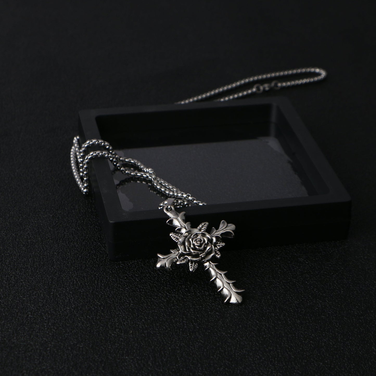 Rose Thorn Cross Pendant