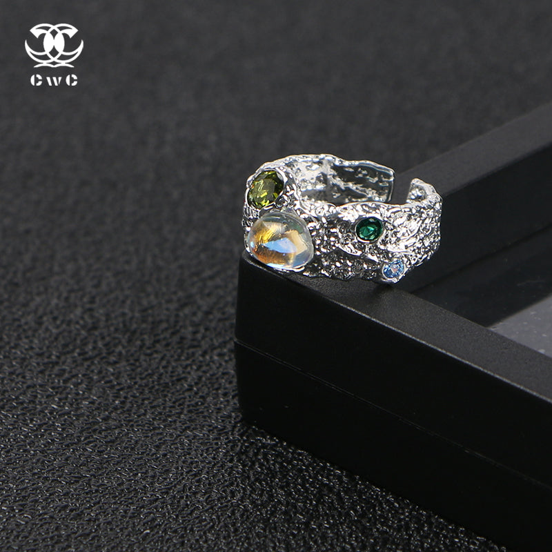 Celestial Fragment Ring | Adjustable Star-Inspired Gemstone Ring – CwC ...