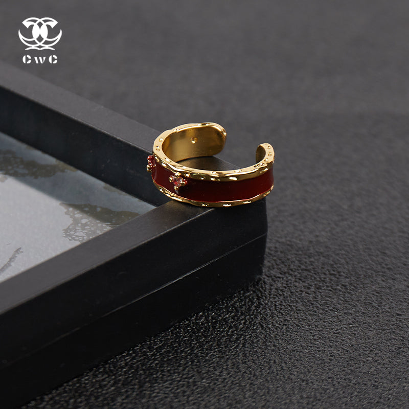 Golden Rouge Blossom Ring