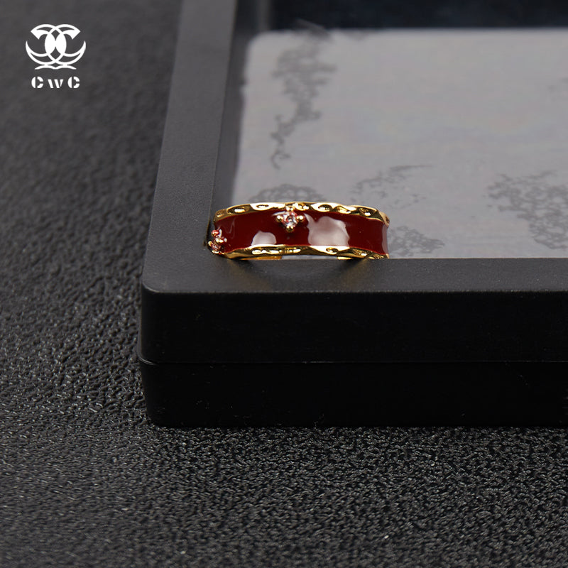 Golden Rouge Blossom Ring