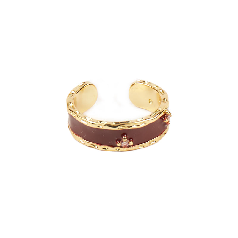 Golden Rouge Blossom Ring