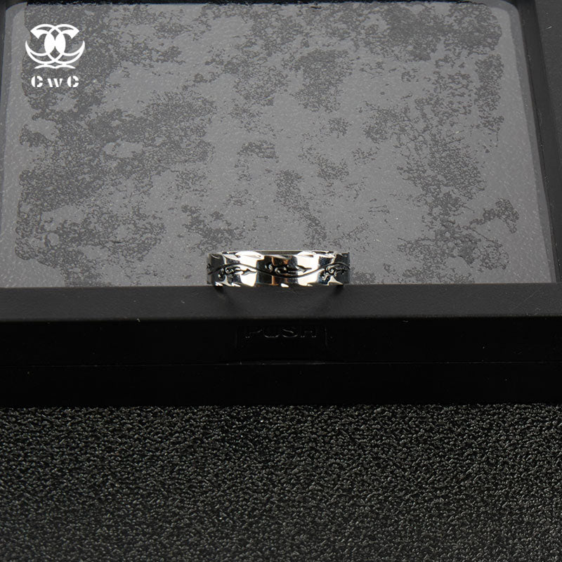 Faceted Tribal Pattern Ring