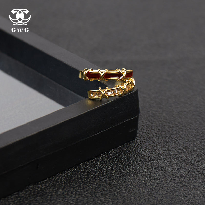 Crimson Crossfire Ring