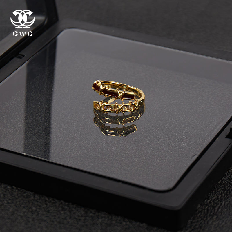 Crimson Crossfire Ring