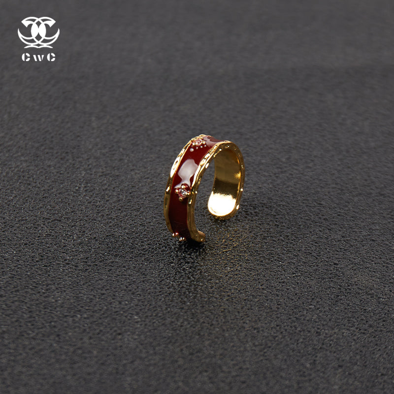 Golden Rouge Blossom Ring