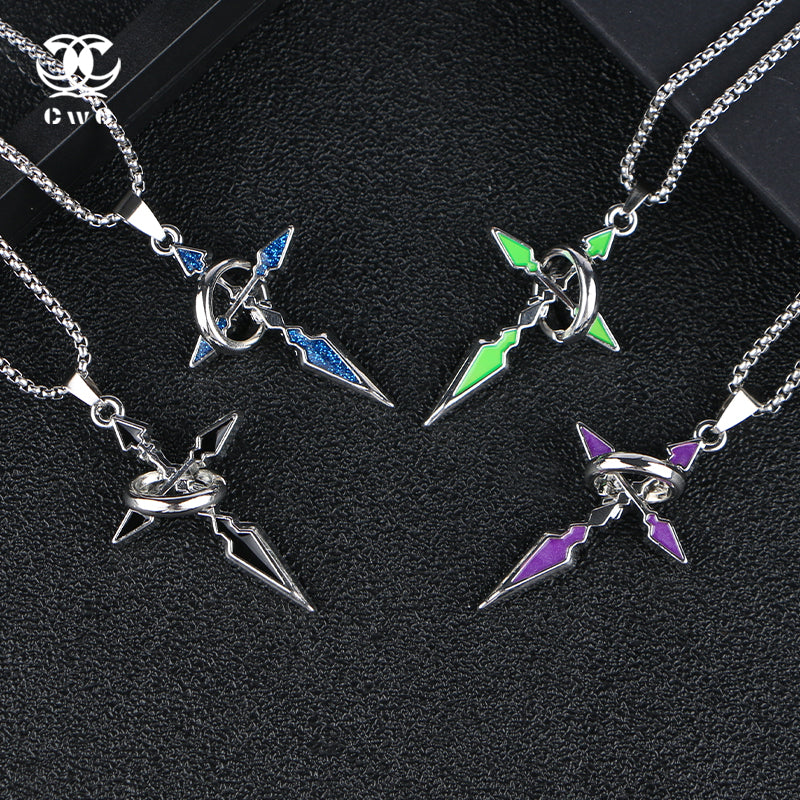 Neon Shuriken Pendant