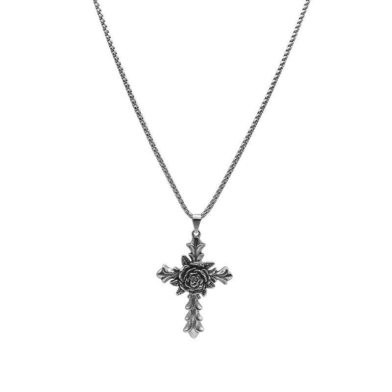 Rose Thorn Cross Pendant